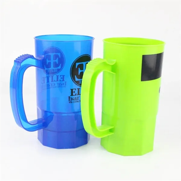 Large Capacity Plastic Beverage Beer Stein Mug With Handle - Large Capacity Plastic Beverage Beer Stein Mug With Handle - Image 6 of 7