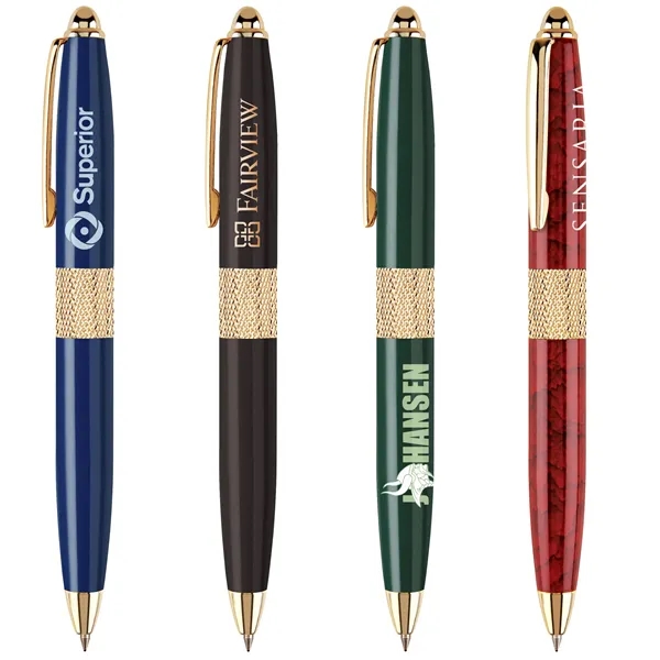 Athena Heavyweight Pen with Gold Accents - Athena Heavyweight Pen with Gold Accents - Image 0 of 10