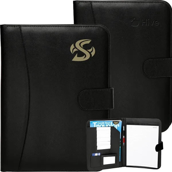 Leather Portfolio Journal w/ Magnet Closure & Pen Loop - Leather Portfolio Journal w/ Magnet Closure & Pen Loop - Image 0 of 2