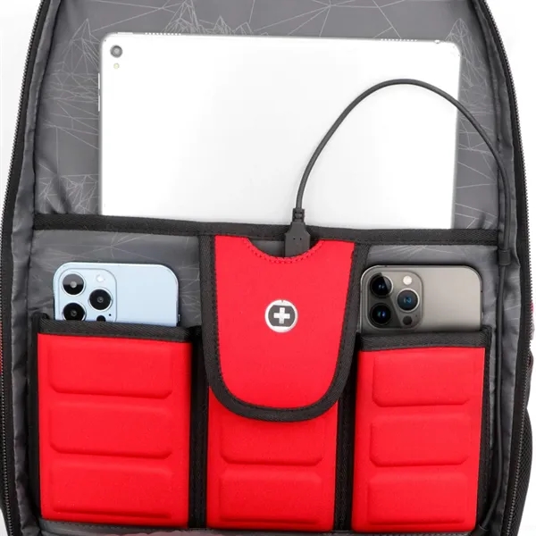 SwissDigital® Antibacterial Large Travel RFID Backpack