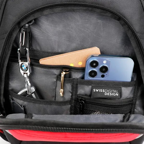 SwissDigital® Antibacterial Large Travel RFID Backpack