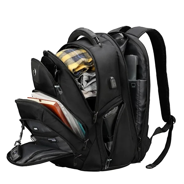 SwissDigital® PIXEL PRO Stylish TSA-Friendly Finder Backpack - SwissDigital® PIXEL PRO Stylish TSA-Friendly Finder Backpack - Image 3 of 15