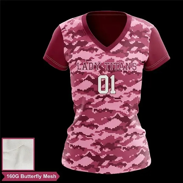 Women's Sublimation Flag Football Jersey - Butterfly Mesh - Women's Sublimation Flag Football Jersey - Butterfly Mesh - Image 0 of 2