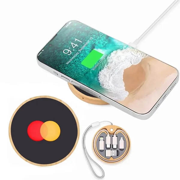 Light Up Round Wireless Charger and Cable Kit - Light Up Round Wireless Charger and Cable Kit - Image 2 of 3