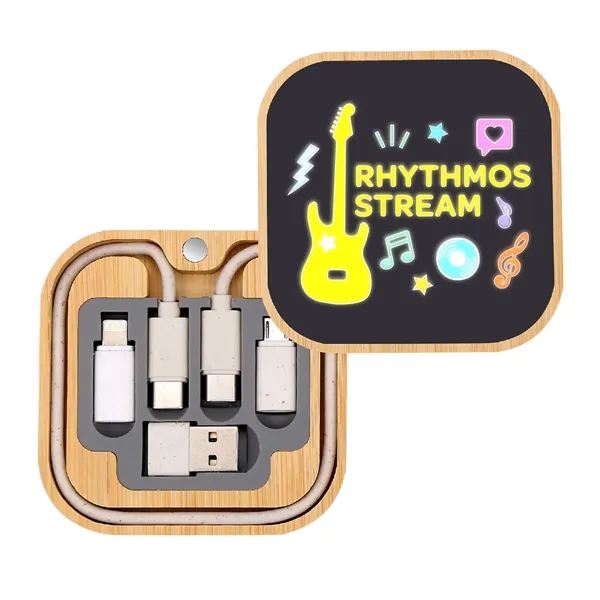 Light Up Square Wireless Charger and Cable Kit - Light Up Square Wireless Charger and Cable Kit - Image 0 of 4