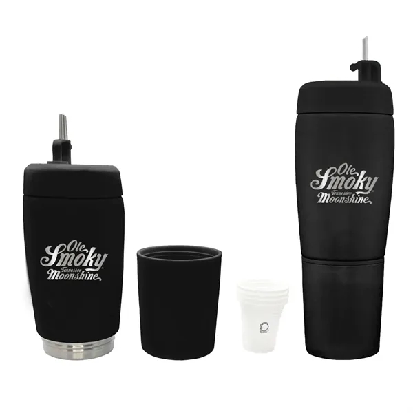 Pour Caddy 20 oz Flask Set - Laser Engraved - Pour Caddy 20 oz Flask Set - Laser Engraved - Image 0 of 8