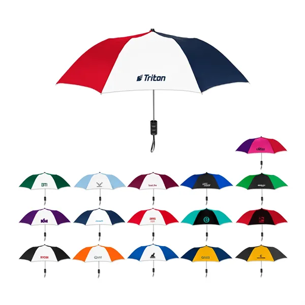 The Spectrum Folding Umbrella - 2 Color Panels - The Spectrum Folding Umbrella - 2 Color Panels - Image 0 of 35