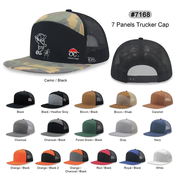7 panel Hybrid trucker cap - 7 panel Hybrid trucker cap - Image 0 of 21