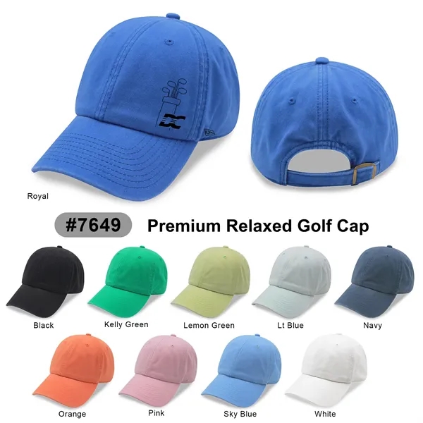 Premium Relaxed Golf Hat Dad Cap - Premium Relaxed Golf Hat Dad Cap - Image 0 of 12