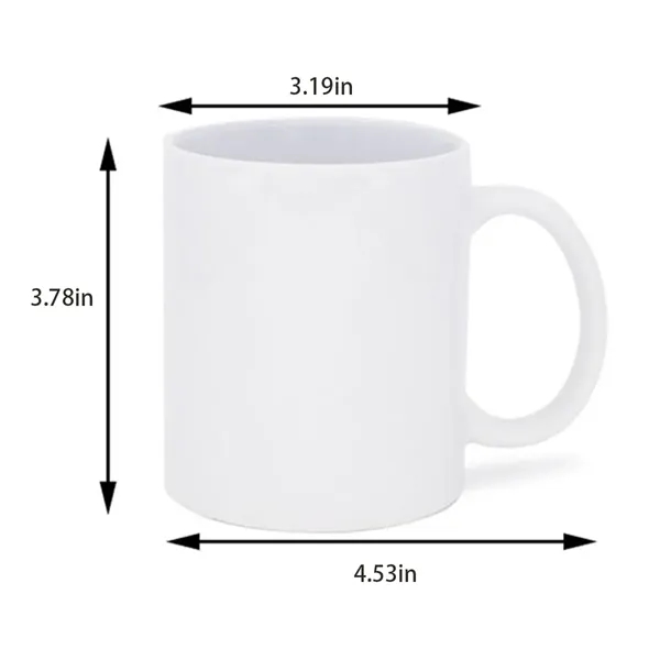 11OZ. White Ceramic Coffee Mug - 11OZ. White Ceramic Coffee Mug - Image 1 of 3