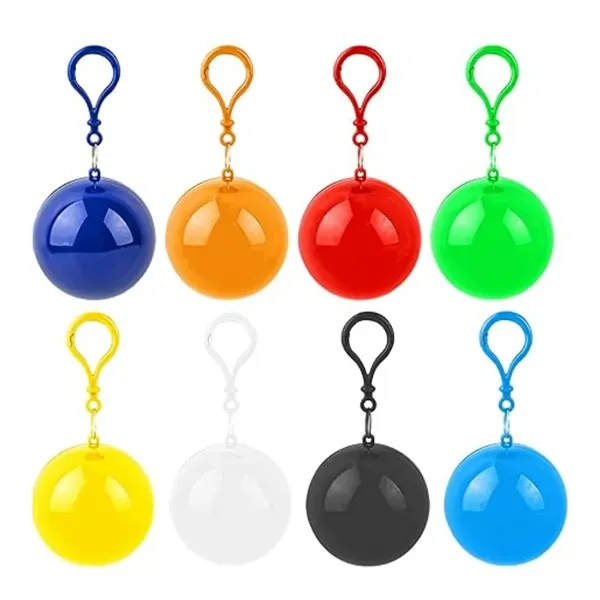 Disposable Rain Poncho in Ball Keychain - Disposable Rain Poncho in Ball Keychain - Image 2 of 8