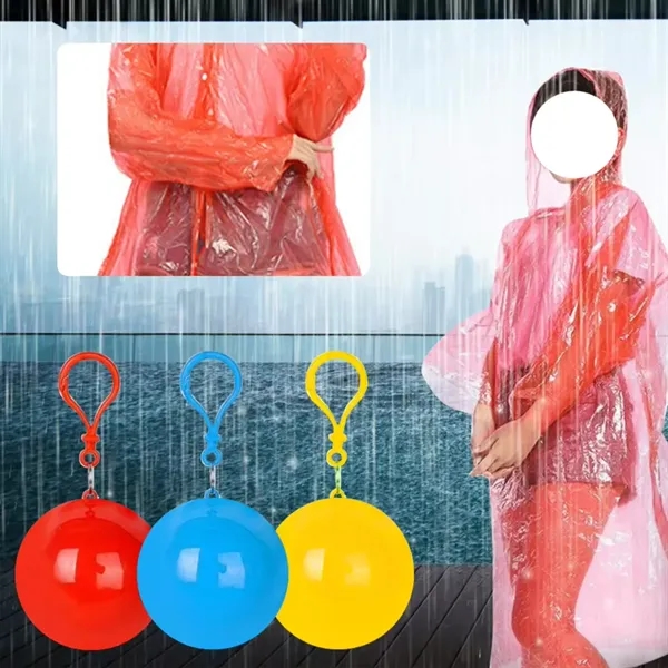 Disposable Rain Poncho in Ball Keychain - Disposable Rain Poncho in Ball Keychain - Image 8 of 8
