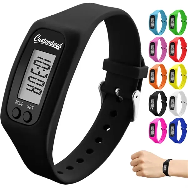 Digital Pedometer Watch with LCD Display - Digital Pedometer Watch with LCD Display - Image 0 of 6