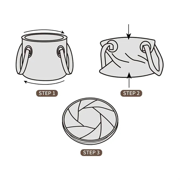 Portable 5 Gallon Collapsible Foldable Bucket Container - Portable 5 Gallon Collapsible Foldable Bucket Container - Image 2 of 8