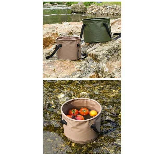 Portable 5 Gallon Collapsible Foldable Bucket Container - Portable 5 Gallon Collapsible Foldable Bucket Container - Image 5 of 8