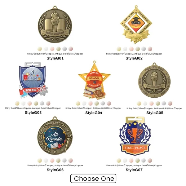 UV Printed Education Medals - UV Printed Education Medals - Image 1 of 10