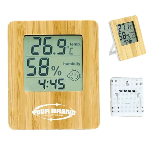 3 in 1 Thermometer & Humidity Monitor With Clock - 3 in 1 Thermometer & Humidity Monitor With Clock - Image 0 of 3