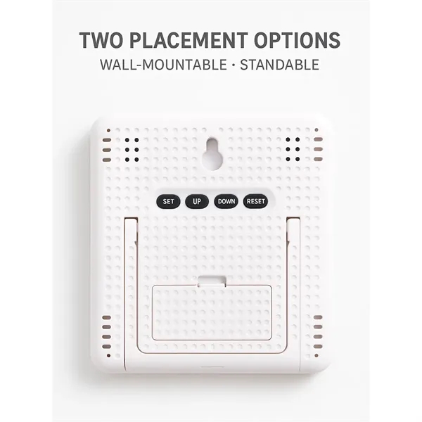 3 in 1 Thermometer & Humidity Monitor With Clock - 3 in 1 Thermometer & Humidity Monitor With Clock - Image 2 of 3