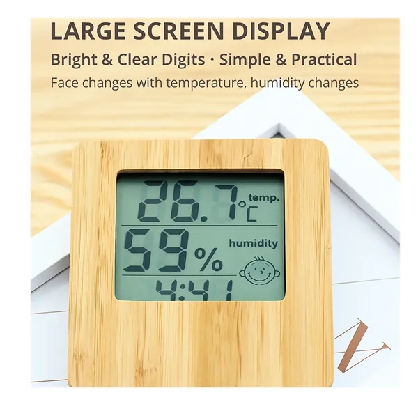 3 in 1 Thermometer & Humidity Monitor With Clock - 3 in 1 Thermometer & Humidity Monitor With Clock - Image 3 of 3