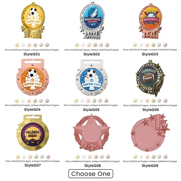 UV Printed Baseball Medals - UV Printed Baseball Medals - Image 1 of 11