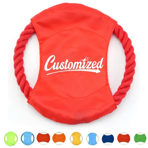 Rope Ring Dog Frisbee Toy with Durable Fabric - Rope Ring Dog Frisbee Toy with Durable Fabric - Image 0 of 6
