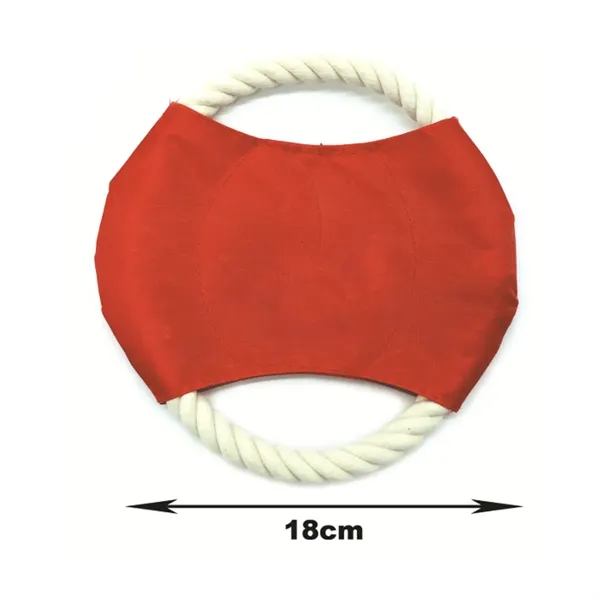 Rope Ring Dog Frisbee Toy with Durable Fabric - Rope Ring Dog Frisbee Toy with Durable Fabric - Image 1 of 6
