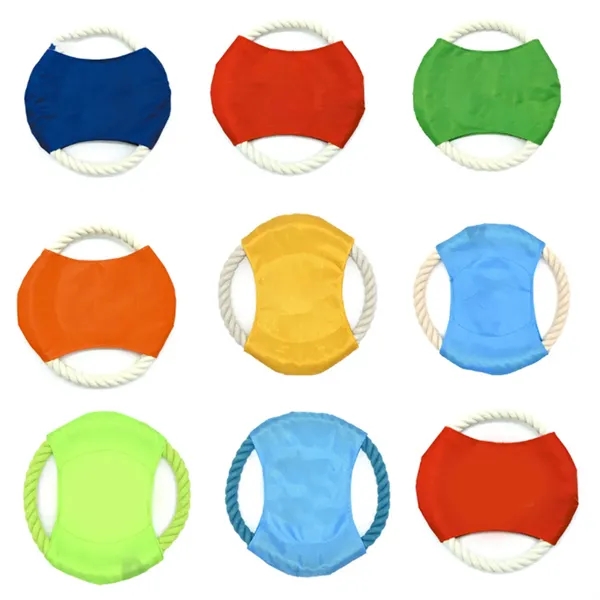 Rope Ring Dog Frisbee Toy with Durable Fabric - Rope Ring Dog Frisbee Toy with Durable Fabric - Image 2 of 6