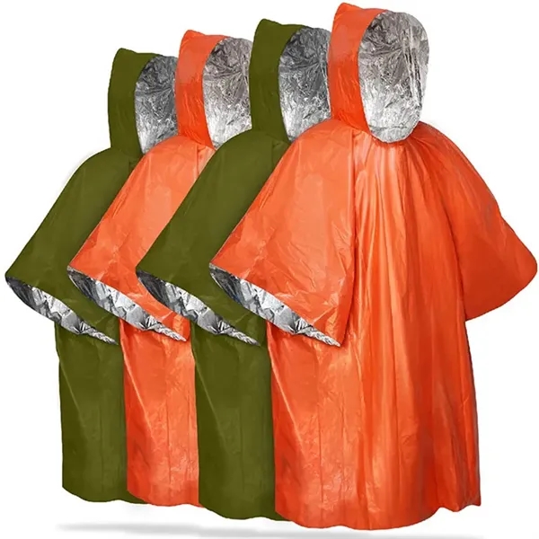 Outdoor Aluminum Coated Film Reflective Windproof Raincoat - Outdoor Aluminum Coated Film Reflective Windproof Raincoat - Image 4 of 5