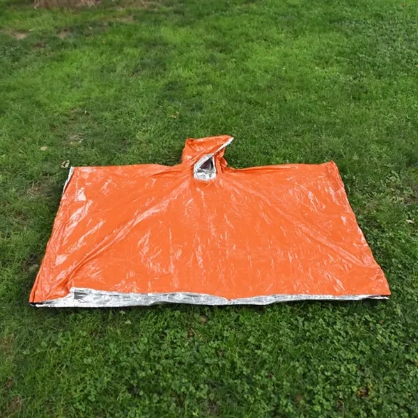 Outdoor Aluminum Coated Film Reflective Windproof Raincoat - Outdoor Aluminum Coated Film Reflective Windproof Raincoat - Image 5 of 5
