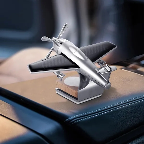 Solar Airplane Car Decor Fragrance Diffuser-Wooden Base - Solar Airplane Car Decor Fragrance Diffuser-Wooden Base - Image 4 of 7