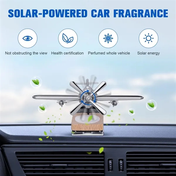Solar Airplane Car Decor Fragrance Diffuser-Wooden Base - Solar Airplane Car Decor Fragrance Diffuser-Wooden Base - Image 5 of 7