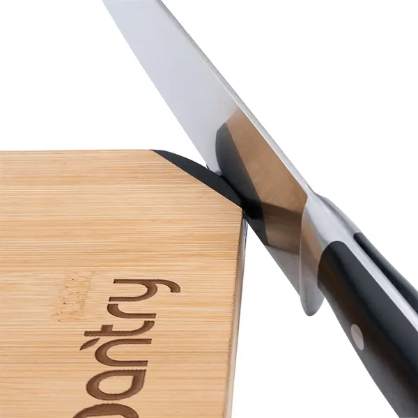 Bamboo Cutting Board w/Knife Sharpener - Bamboo Cutting Board w/Knife Sharpener - Image 2 of 2