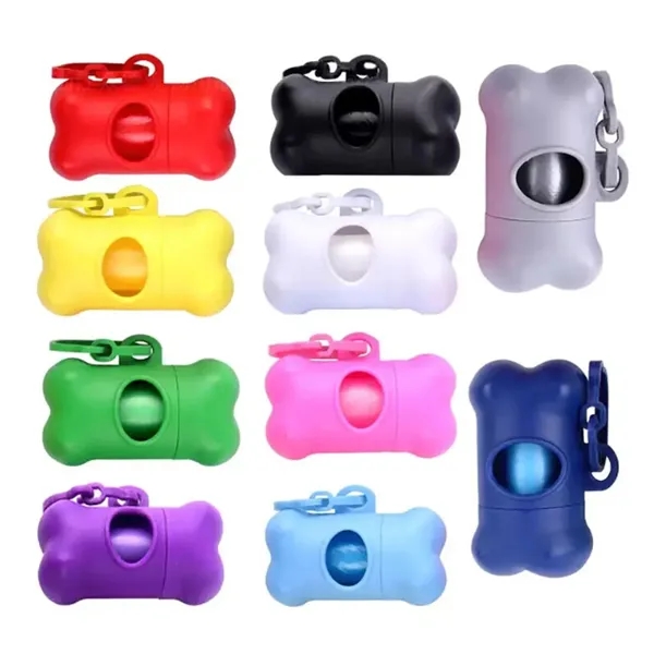 Bone Shaped Dog Waste Bag Dispenser with Clip - Bone Shaped Dog Waste Bag Dispenser with Clip - Image 2 of 5