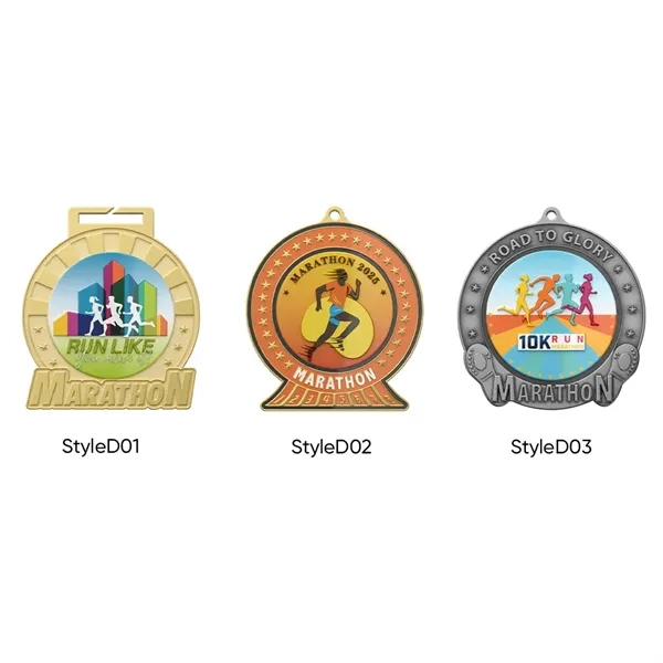 UV Printed Marathon Medals - UV Printed Marathon Medals - Image 1 of 7