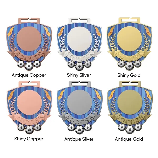 UV Printed Soccer Medals - UV Printed Soccer Medals - Image 3 of 21