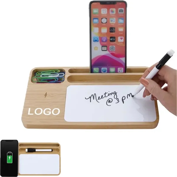 Bamboo 10W Wireless Charging Base with Dry Erase Board - Bamboo 10W Wireless Charging Base with Dry Erase Board - Image 0 of 0
