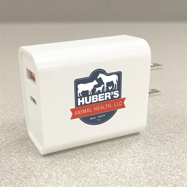 18 Watt Type C and USB Wall Adaptor - 18 Watt Type C and USB Wall Adaptor - Image 0 of 1