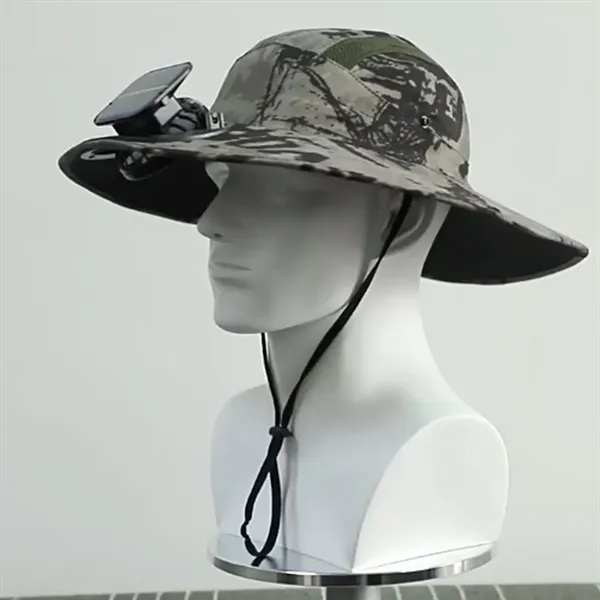 Solar Powered Cooling Boonie Hat with Fan and Wide Brim - Solar Powered Cooling Boonie Hat with Fan and Wide Brim - Image 4 of 4