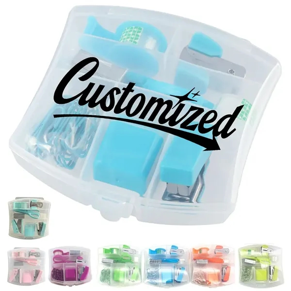 Mini Office Stationery Set W/ Stapler Accessories in Case - Mini Office Stationery Set W/ Stapler Accessories in Case - Image 0 of 5