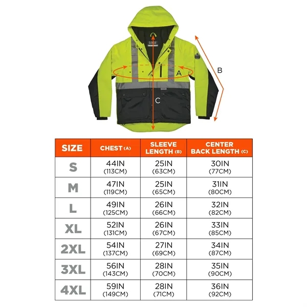 Ergodyne®Heavy-Duty Hi-Vis Workwear Jacket - Type R, Class 2 - Ergodyne®Heavy-Duty Hi-Vis Workwear Jacket - Type R, Class 2 - Image 6 of 6