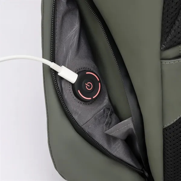 SwissDigital® LAMONE USB Charging Port Stylish LED Backpack - SwissDigital® LAMONE USB Charging Port Stylish LED Backpack - Image 21 of 23