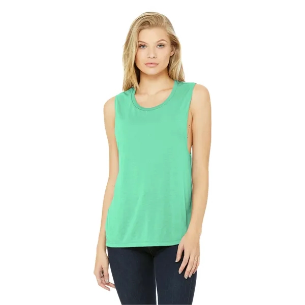 BELLA+CANVAS Women's Flowy Scoop Muscle Tank. - BELLA+CANVAS Women's Flowy Scoop Muscle Tank. - Image 10 of 28