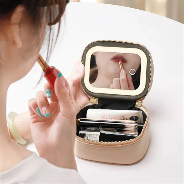 Lighted Cosmetic Mirror Bag - Lighted Cosmetic Mirror Bag - Image 3 of 4