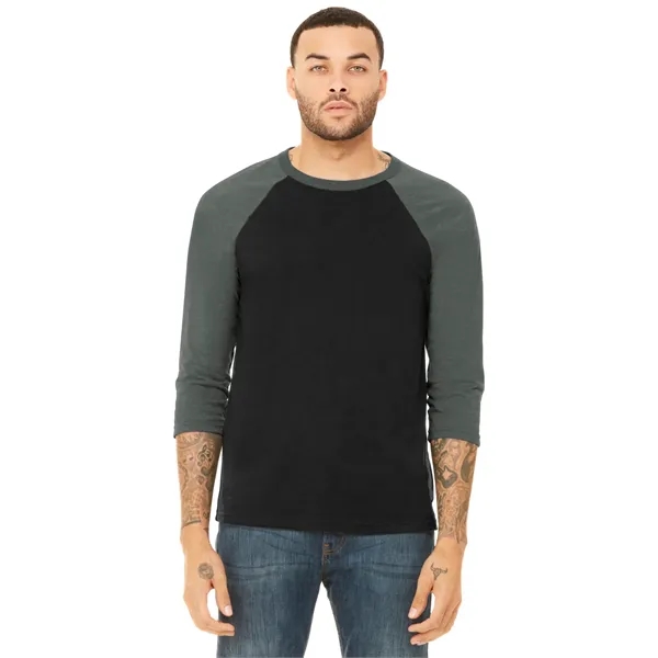 BELLA+CANVAS Unisex 3/4-Sleeve Baseball Tee. - BELLA+CANVAS Unisex 3/4-Sleeve Baseball Tee. - Image 6 of 67