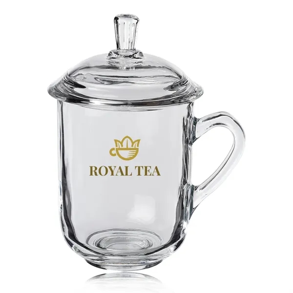 13 oz. Glass Tea Cups with Lids - 13 oz. Glass Tea Cups with Lids - Image 1 of 15