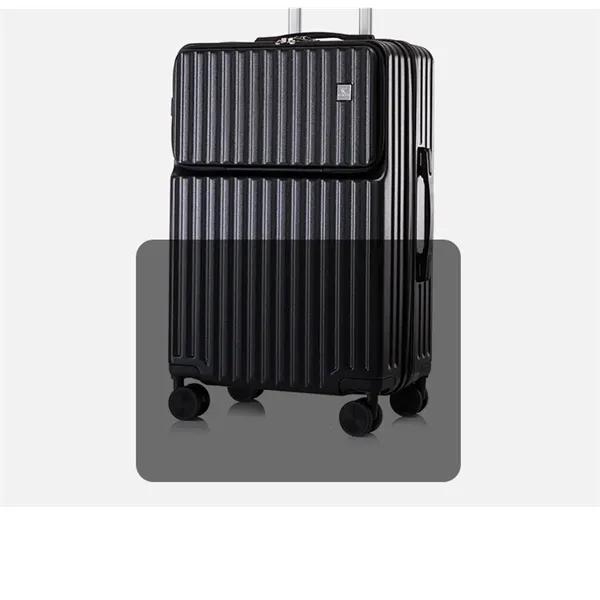 Front Opening Suitcase Carry On Case USB Port Cup Holder - Front Opening Suitcase Carry On Case USB Port Cup Holder - Image 5 of 10