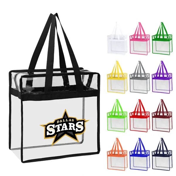 Stadium Approved Clear Zipper Tote Bag - Stadium Approved Clear Zipper Tote Bag - Image 0 of 14