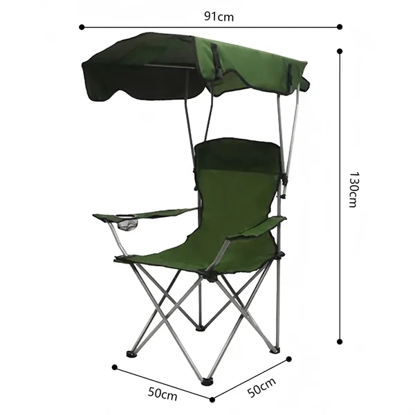 Full Size Shade Folding Armrest Beach Chair - Full Size Shade Folding Armrest Beach Chair - Image 5 of 6
