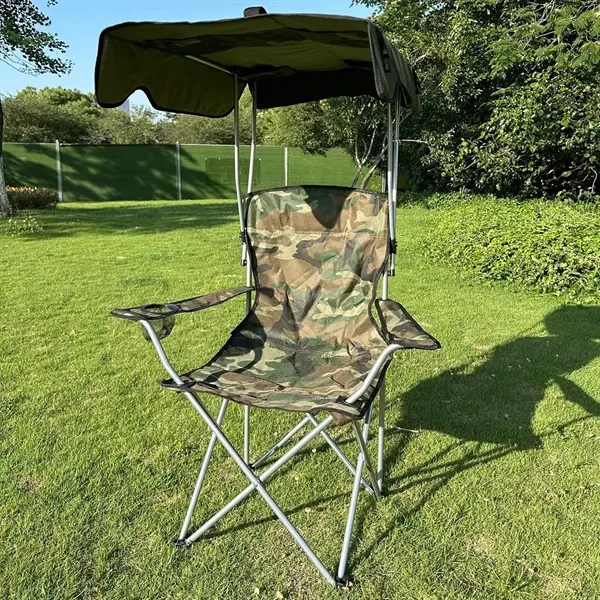 Full Size Shade Folding Armrest Beach Chair - Full Size Shade Folding Armrest Beach Chair - Image 6 of 6