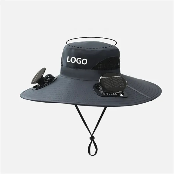 Sun Hat with 2 Solar Fan Wide Brim for Outdoor Summer - Sun Hat with 2 Solar Fan Wide Brim for Outdoor Summer - Image 0 of 8